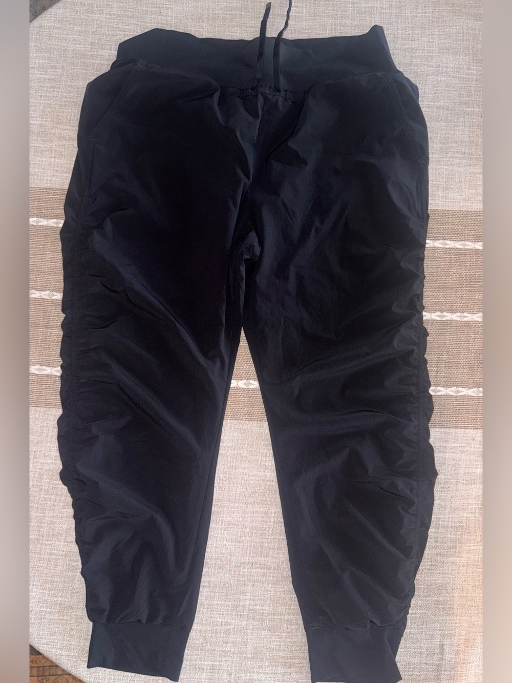 Athleta Black Men's Jogger Pants with Drawstring- Attitude Lined Pants - Picture 2 of 5